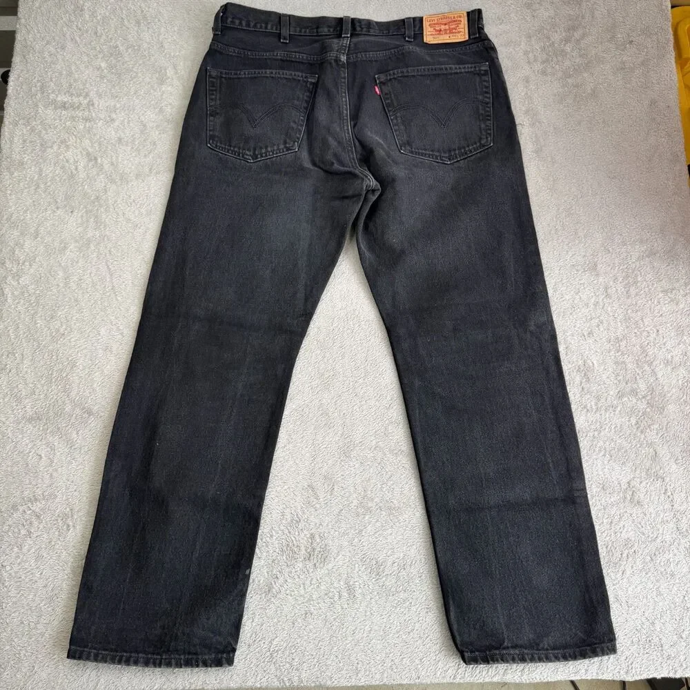 Levi's 505 Regular Fit Jeans Mens 40x32 Blue Denim Cotton Medium Wash Straight